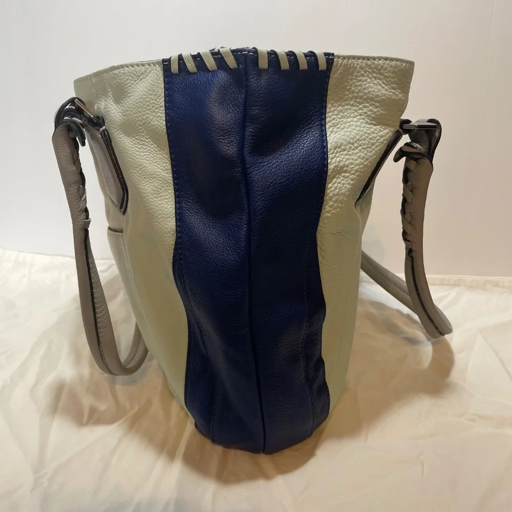 orYANY Leather Hobo Shopper Purse Grey Blue - Picture 4 of 16